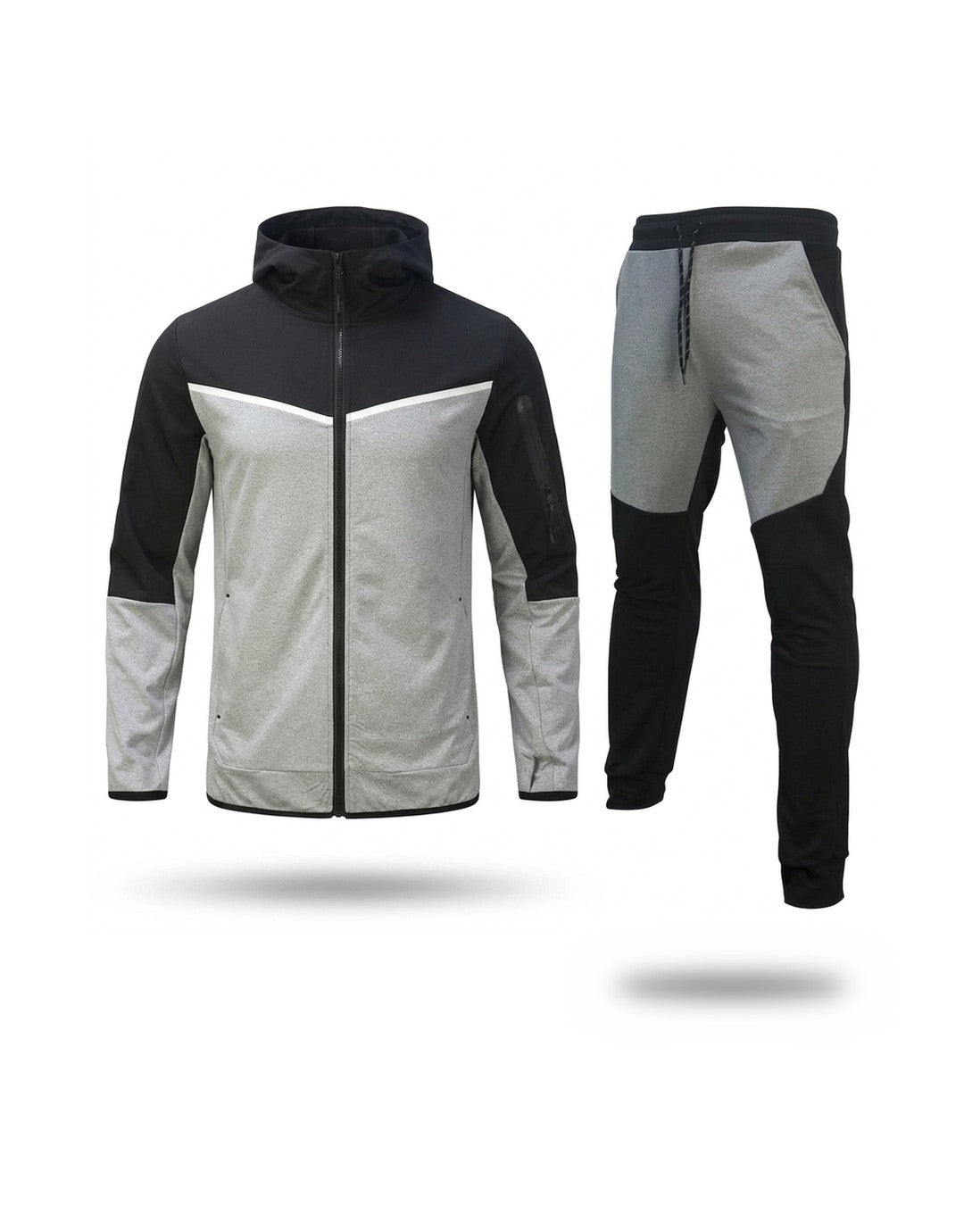Conjunto De Felpa · var:NEGRO CON GRIS