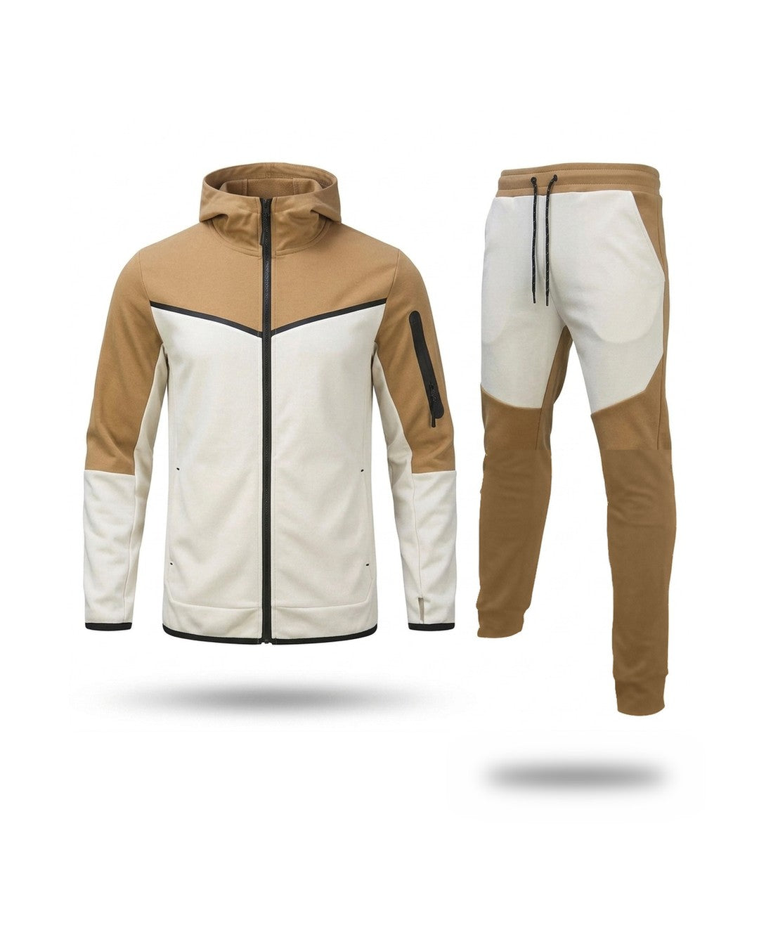 Conjunto De Felpa · var:BEIGE CON BLANCO