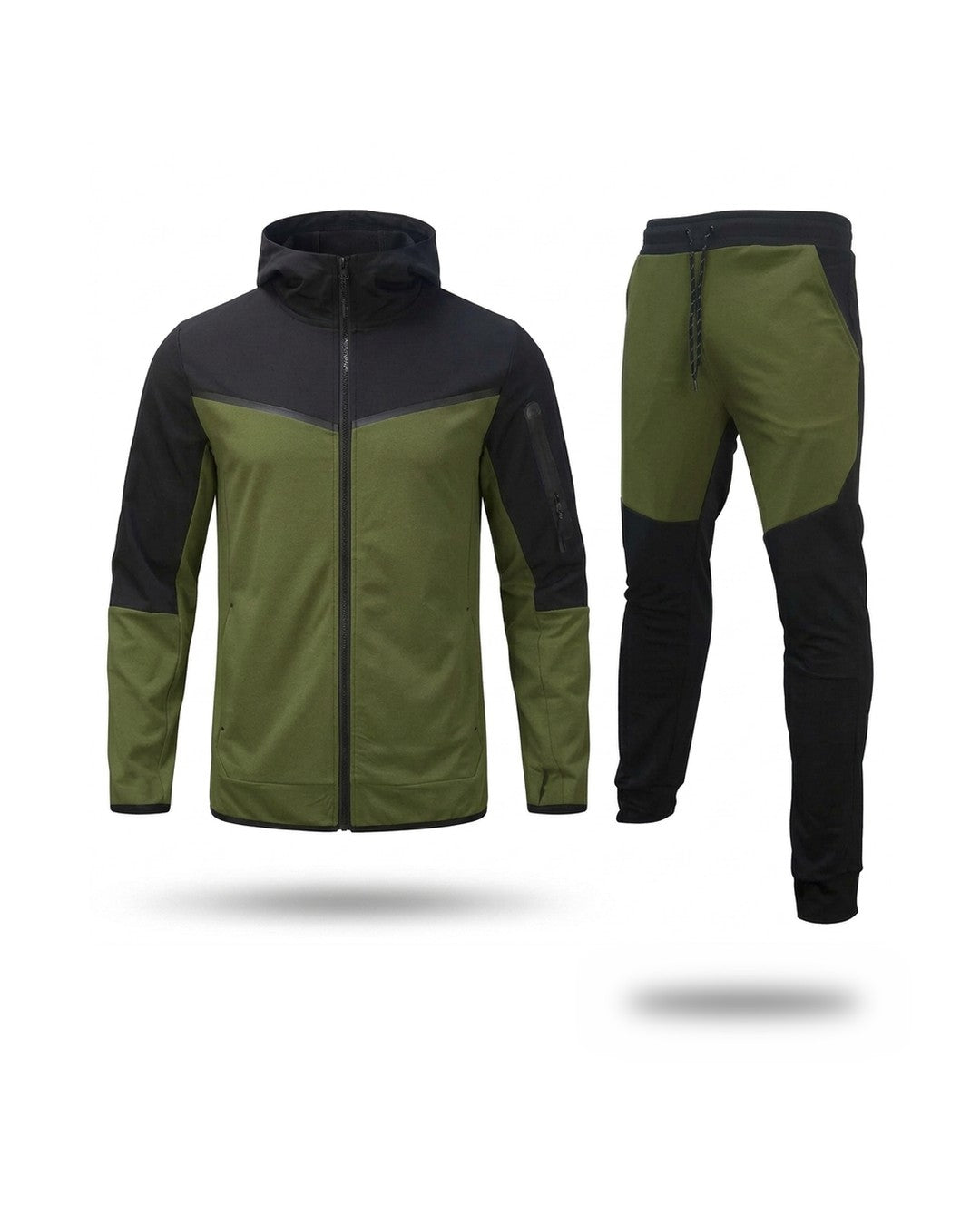 Conjunto De Felpa · var:VERDE OLIVA CON NEGRO