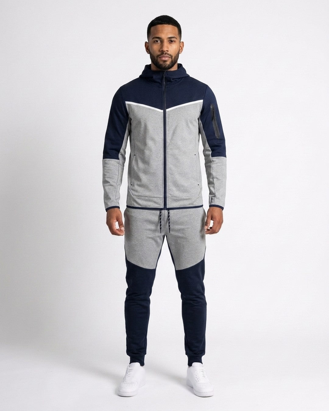 Conjunto De Felpa · modelo:05-modelo-hombre-azul-marino-gris