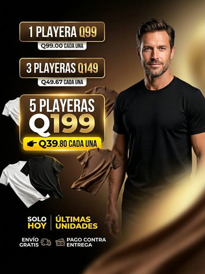 PLAYERAS LISAS 100% ALGODÓN | PACK DE 3 Y 5