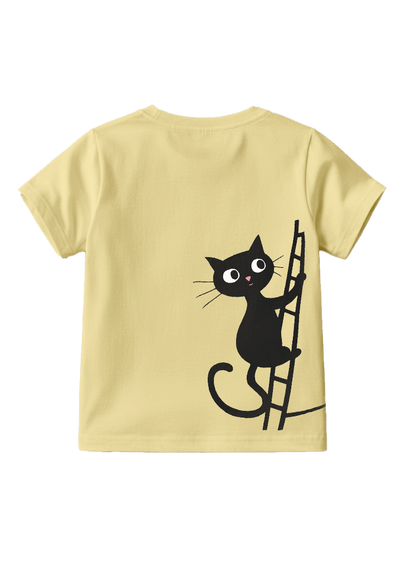 Playera estampada para niños · dis:GATITO AMARILLO