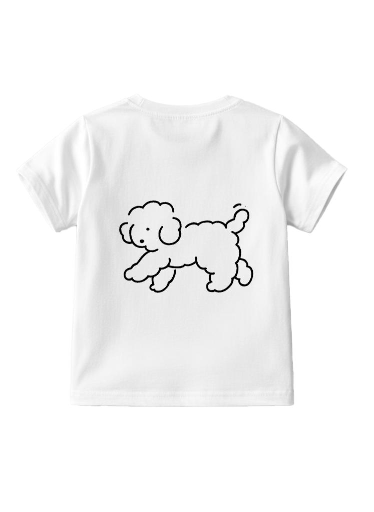 Playera estampada para niños · dis:PERRITO BLANCO