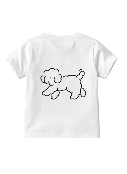 Playera estampada para niños · dis:PERRITO BLANCO
