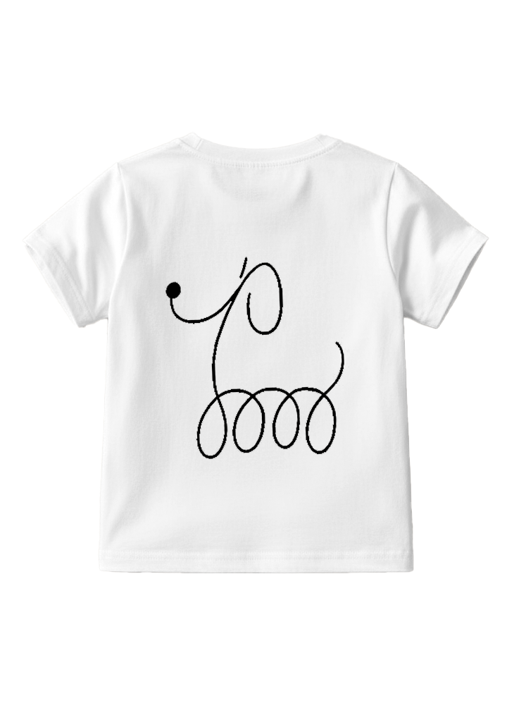 Playera estampada para niños · dis:PERRO DE LÍNEA
