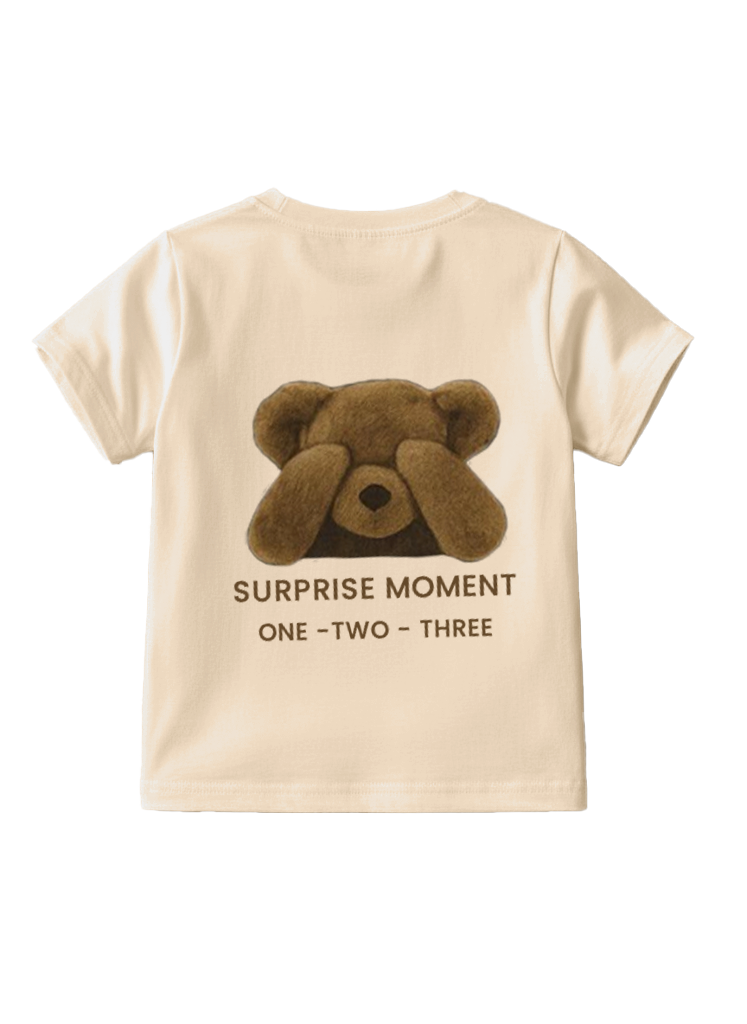 Playera estampada para niños · dis:OSITO CREMA