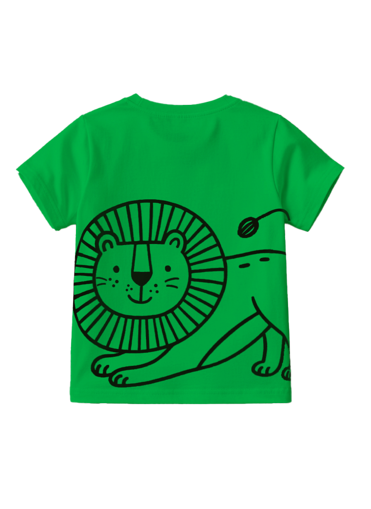 Playera estampada para niños · dis:LEÓN VERDE