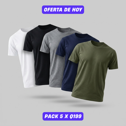 Playeras Básicas 100% Algodón peruano 220gr