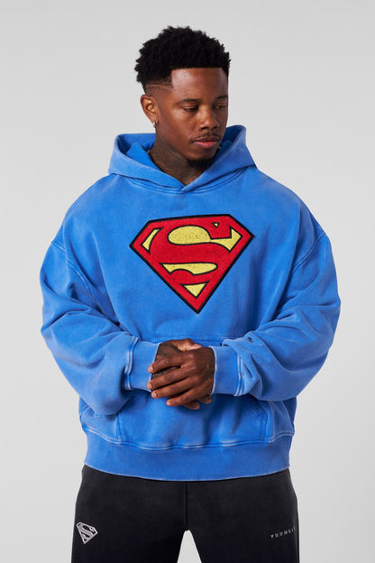 Sudadera De Superhéroes · Logo Grande · modelo:superman-azul-modelo-02