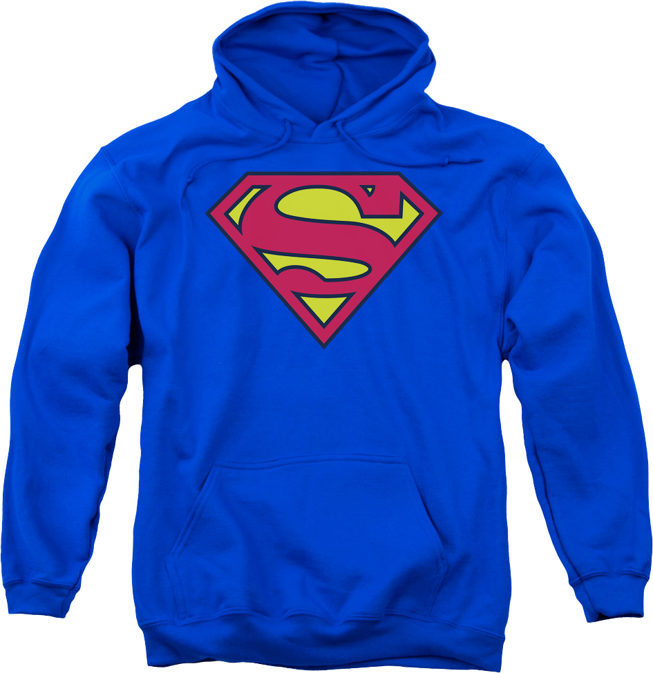 Sudadera De Superhéroes · Logo Grande · var:SUPERMAN AZUL REY